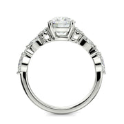 Carissa Cushion Cut Pave Shared Prong Claw Set Engagement Ring Setting - Nivetta